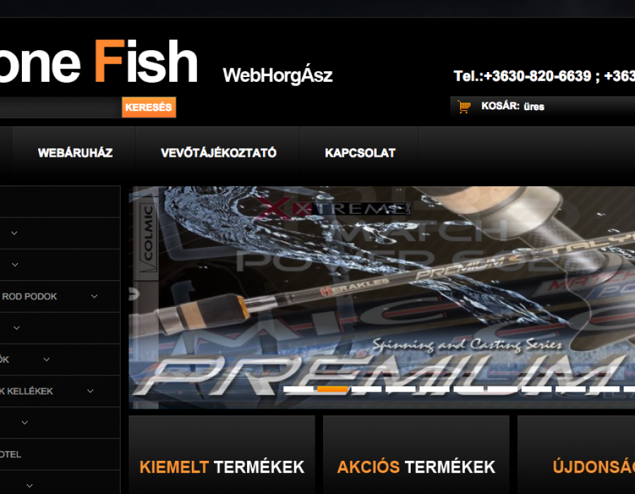 Stone Fish horgász webáruház